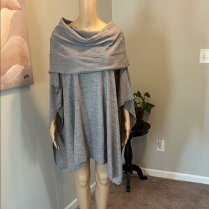 Chic Gray Women's Poncho